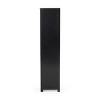 63" Tall Bathroom Linen Cabinet, Storage Tower with 2 Enclosed Shelves & 3 Open Shelves, Modern Black Freestanding Organizer for Towels & Toiletries - 2 of 4