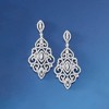 Ross-Simons 2.00 ct. t.w. Diamond Scrollwork Drop Earrings in Sterling Silver - 4 of 4