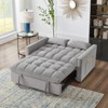 RISOKEYS Velvet 4 in 1 Pull-Out Couch - Convertible Sofa Bed Sleeper Chair with Backrest, Pillows & Storage Pockets for Living Room - 2 of 4