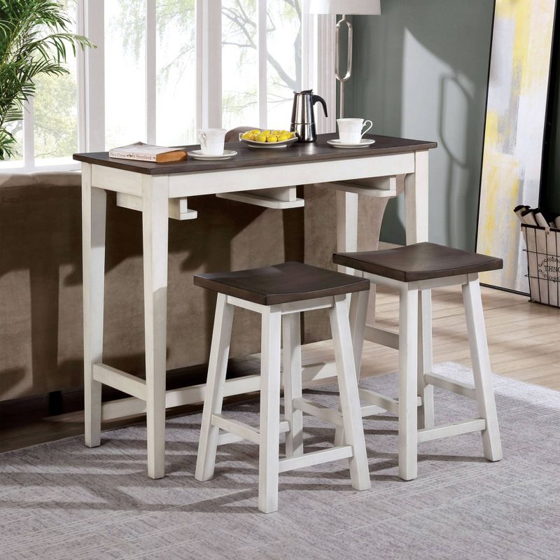 3pc Helbrana Bar Height Dining Set - HOMES: Inside + Out, 3 of 7