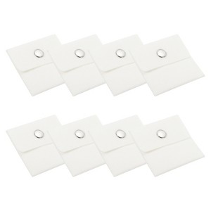 Unique Bargains Earrings Bracelets Velvet Pouches Snap Button Portable Jewelry Storage Bag 8 Pcs - 1 of 4