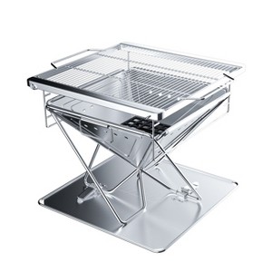 Artloge 19 Inch Outdoor Portable Stainless Steel Smokeless Wood Burning Fire Pit Grill with Carrying Bag for Backyard Camping - 1 of 4