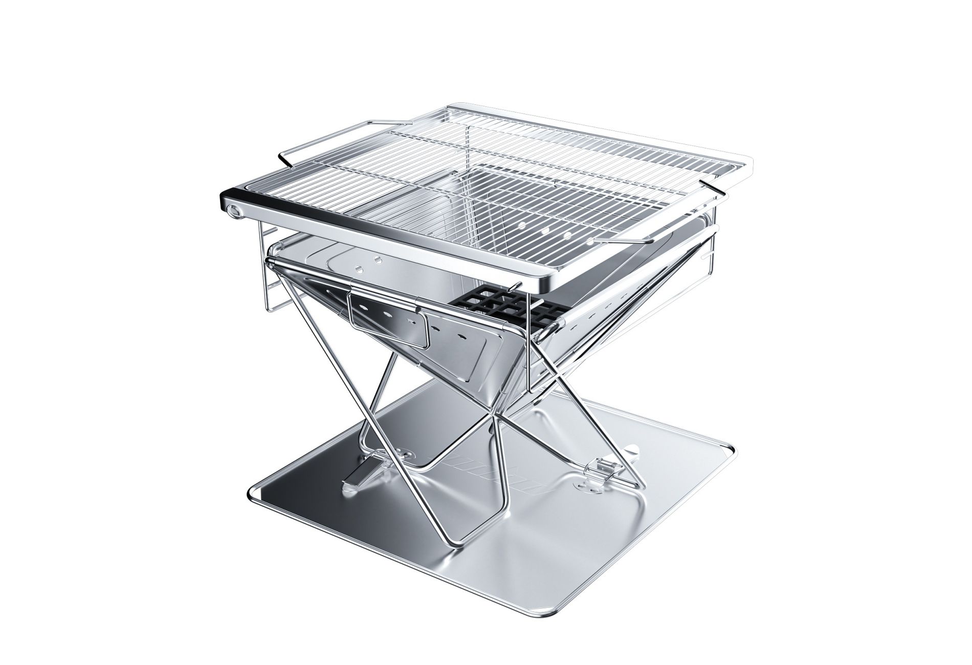 Artloge 19 Inch Outdoor Portable Stainless Steel Smokeless Wood Burning Fire Pit Grill with Carrying Bag for Backyard Camping