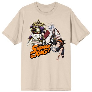 Shaman King Main Characters Crew Neck Short Sleeve Women's Natural T-shirt - 1 of 3