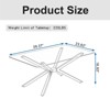 ALEXOUN 39.37Inch Rectangular Tempered Glass Coffee Table,with Metal Legs, Easy to Clean & Sturdy 220 lbs Capacity,for Living Room,Office - 3 of 4