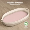 KeaBabies Organic Bassinet Sheet for Baby Girls, Boys, 2-Pack Soothe Bassinet Fitted Sheets, Bedside Bassinet Mattress Sheet - 2 of 4