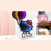 Hello Kitty Acrylic Balloons Ekkolight 24"H Plug-In Night Light – By Melrose - 3 of 3