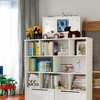 Alilang 48.03 Inch Multi-Compartment Bookshelf with Open Shelves and Storage Drawers - White - 2 of 4