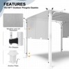 EAGLE PEAK 10'x10' Outdoor Pergola Canopy, Retractable Textilene Shade - 3 of 4