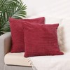 Unique Bargains Corduroy Modern Solid Striped Couch Sofa Home Decorative Pillow Covers 2 Pcs - image 2 of 4