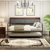 APRILSOUL Daybed with Trundle, Sturdy Metal Twin Bed Frame with Upholstered Headboard for Living Room - 4 of 4