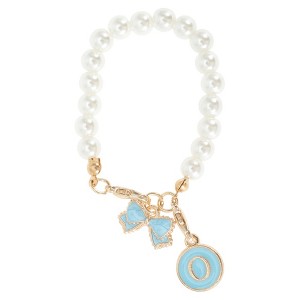Unique Bargains Pearl Chain Bow Water Cup Pendant 1 Pc - 1 of 4