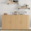 63" Modern Buffet Sideboard with Fluted Design, Adjustable Shelves, and Curved Edges, Stylish Storage Cabinet for Living Room, Dining Room - 4 of 4