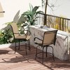 Resenkos Outdoor Bar Stools Set, 360° Swivel Bar Height Chairs, Steel, Mesh Fabric, - 3 of 4