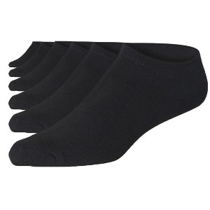 JAMES FIALLO Men's 6-Pairs Classic Midnight Black Low Cut Athletic Sport Socks - 1 of 1
