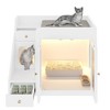 YOOCOZZ Cat Litter Box Enclosure with Light and 2 Storage Drawers, Indoor Cat House Side Table for Living Room - 2 of 4