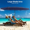 15FT Extra Large Rectangular Patio Umbrella, Outdoor Double Sided Rectangular Market Umbrella With Stand, With Base, Heavy Duty Cantilever Design - 2 of 4