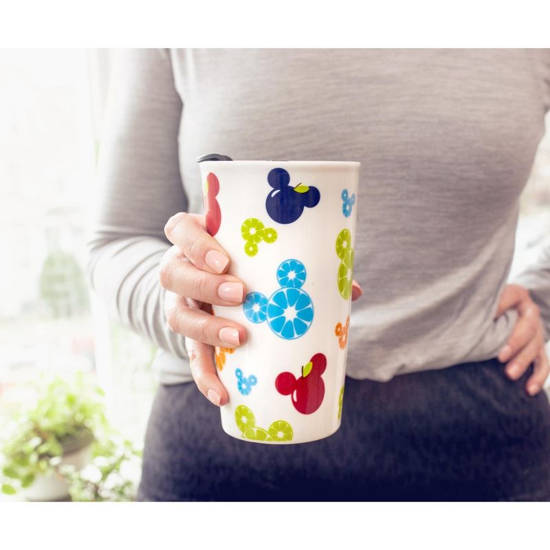 Seven20 Disney Mickey Mouse Fresh Fruit Ceramic Travel Mug With Lid | Holds 10 Ounces, 5 of 7