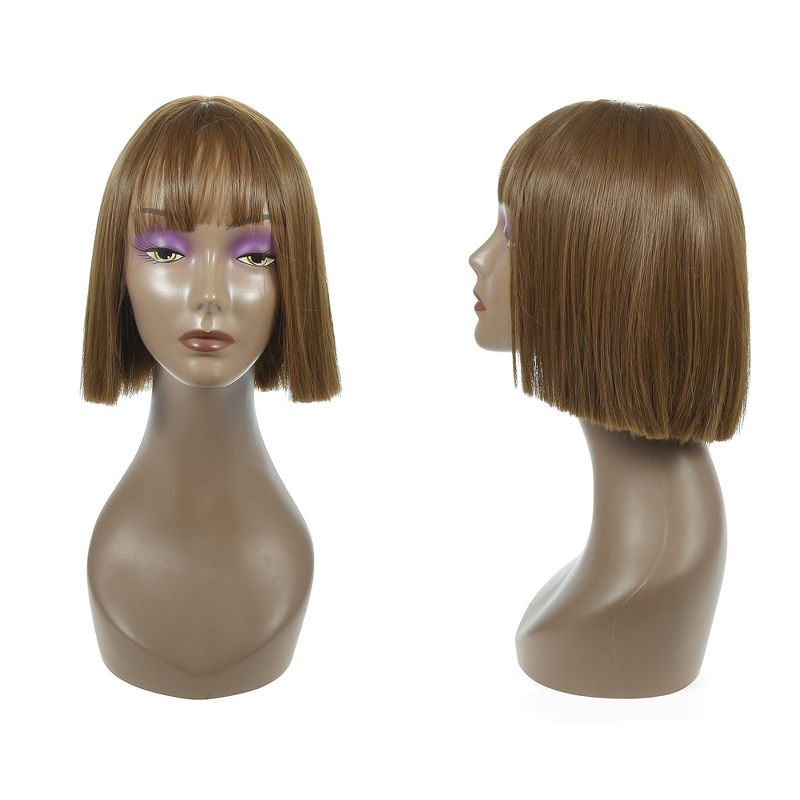 Unique Bargains Women's Wigs 10" Brown with Wig Cap, 5 of 7