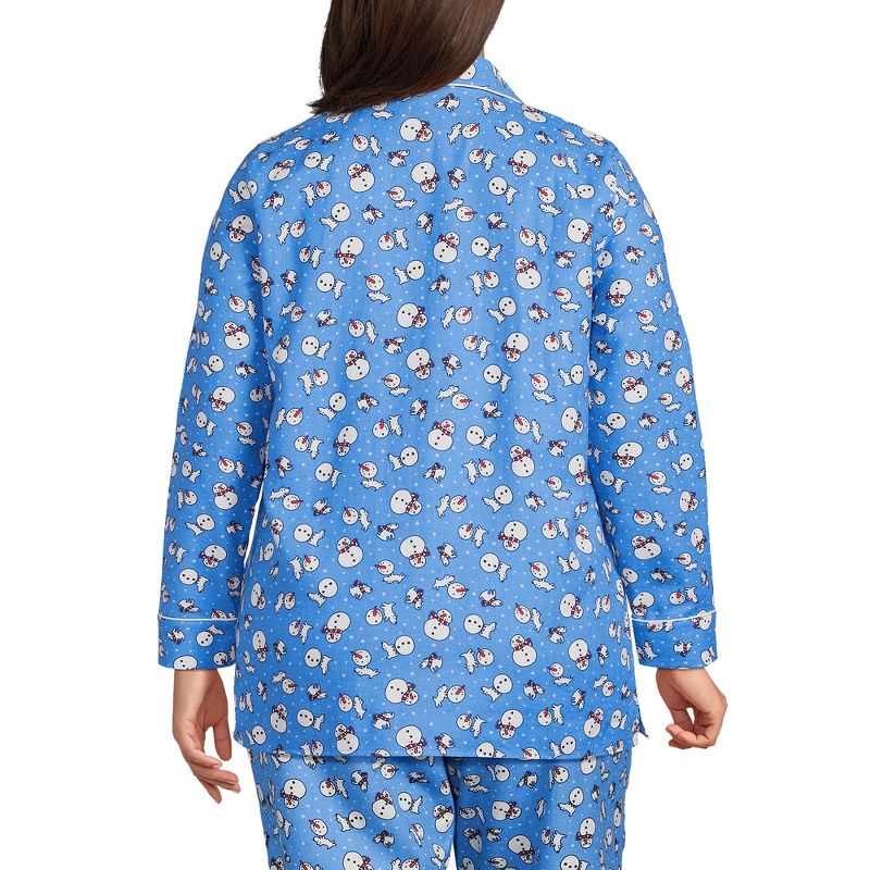 Lands' End Women's Long Sleeve Print Flannel Pajama Top, 2 of 6