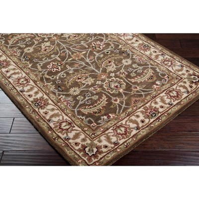 Cochrane 6' x 9' Dark Brown and Beige Wool Tufted Rug
