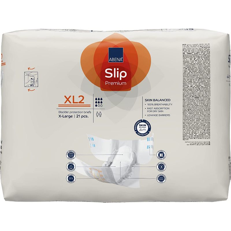 Abena Slip, Premium Incontinence Briefs, Level 2 Moderate Absorbency (Extra Small To Extra Large Sizes), 2 of 4