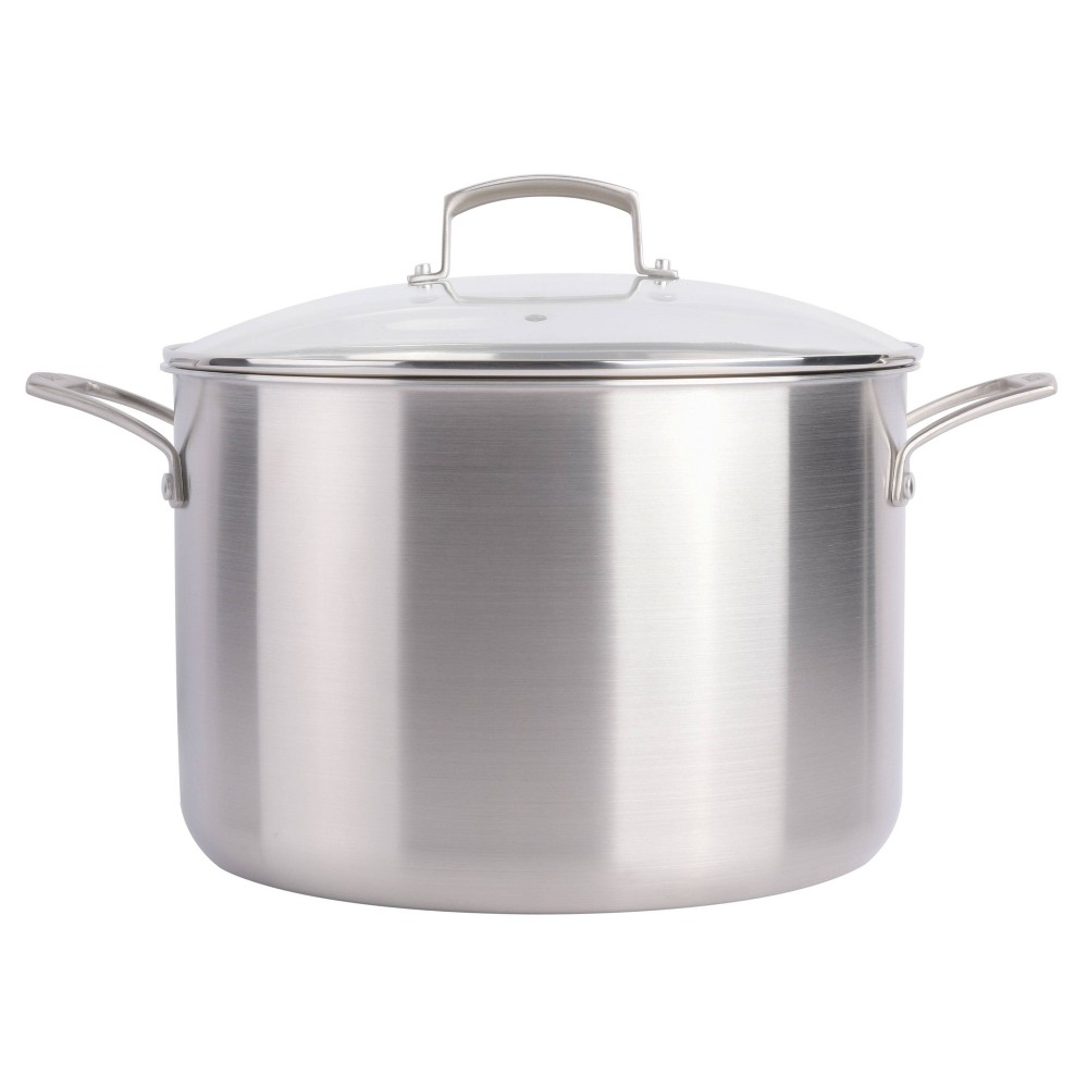 Gibson Home Babish 12qt Triply Stainless Steel Professional Grade Stock Pot with Lid