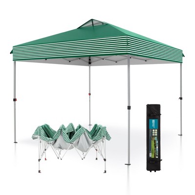 Captiva Designs 10’ x 10’ Outdoor Pop-Up Canopy Tent - Portable Sun Shelter for Camping & Events (Blue)