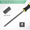 Unique Bargains Square Metal File High Carbon Steel PVC Grip Handle Diamond Multipurpose Hand Files - 2 of 4
