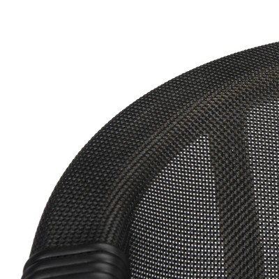 Safavieh Burke Black Wicker Outdoor Accent Chair Set of 2