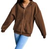 Coolmee Women's Fleece Lined Zip Up Hoodies Casual Hooded Jacket Workout Full Zip Sweatshirts with Pocket - 4 of 4