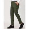 Lars Amadeus Men's Slim Fit Flat Front Business Checked Printed Trousers - 2 of 4
