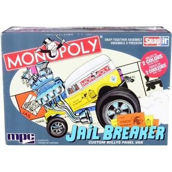 Skill 1 Snap Model Kit Custom Willys Panel Van Jail Breaker "Monopoly" 1/25 Scale Model by MPC