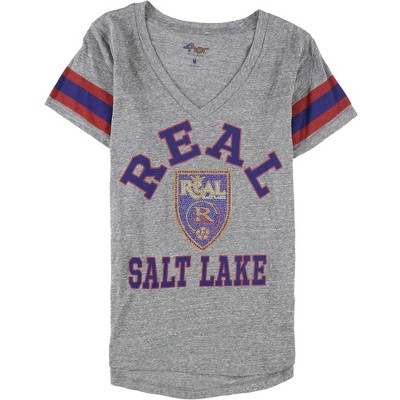G-III Sports Womens Real Salt Lake Rhinestone Embellished T-Shirt
