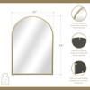 Cheung's Cheungs Nuvelle Curve Top Gold Metal Framed Wall Mirror - 2 of 4