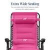 Best Choice Products Oversized Padded Zero Gravity Chair, Folding Outdoor Patio Recliner w/ Side Tray - 3 of 4