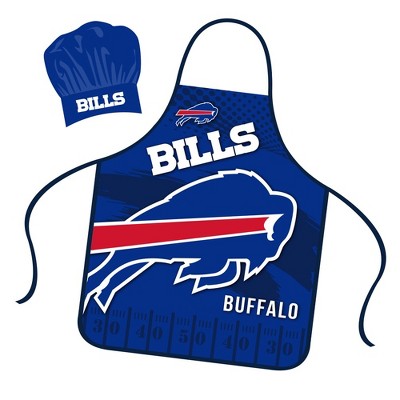 NFL Apron & Chef Hat Set, with Large Team Logo - Buffalo Bills