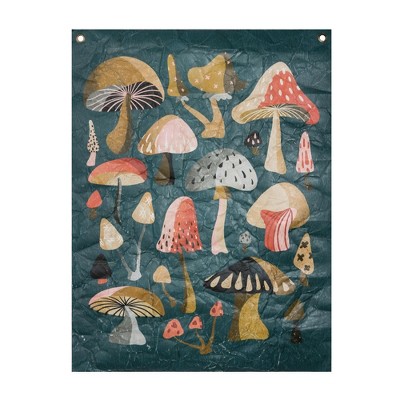 Transpac Paper Teal Mushrooms Wall Art Home Decorations Spring