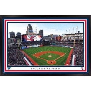 Trends International MLB Cleveland Guardians - Progressive Field 22 Framed Wall Poster Prints - 1 of 4