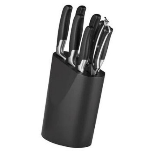 Berghoff 8pc Stainless Steel Kitchen Knife Set With Universal Knife Block,  Mint : Target