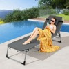 Tangkula Outdoor Folding Chaise 5-Position Lounge Chair w/ Face Hole & Adjustable Footrest - 2 of 4