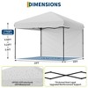 Folding Tent 210D Oxford Cloth, Silver-Coated Fabric, Portable Pop Up Canopy, Mesh Windows, Ventilated with Zipper and Velcro Design - 3 of 4