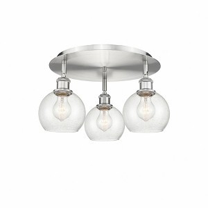 Athens - 3 Light Flush Mount In Industrial Style-8.63 Inches Tall and 17.75 Inches Wide - 1 of 1
