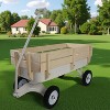 KWPZQEB 40 Inch Kids Wagon, Toy Wagon for Kids, Rolling Cart, Carts with Wood Railing & Air Tires, for Ages 1-5 Years - 2 of 4