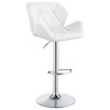 Adjustable Bar Stools Set of 2 with Padded Seats, Swivel Function, Foot Pedestal, and Chrome Base for Kitchen or Home Bar - 3 of 4