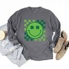 Simply Sage Market Women's Clover Eyes Smiley Long Sleeve Garment Dyed Tee - 3 of 4