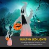 LOVSON 5.9-foot Halloween inflatable outdoor decoration (ghost and pumpkin) with LED lighting, suitable for lawns and holidays, waterproof,White - 4 of 4