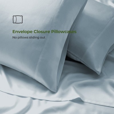 Misty Blue Twin Lyocell Sheet Set with Pillowcase