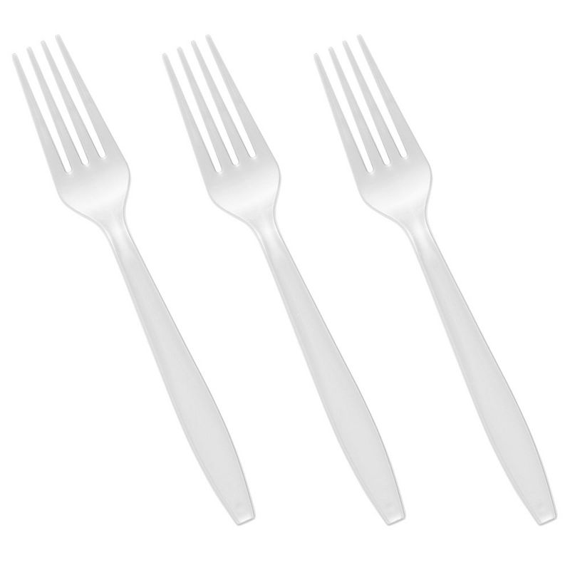 Smarty Had A Party White Plastic Disposable Forks (1000 Forks), 1 of 4
