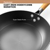 imarku 12.6 inch Fry Pans Nonstick, Cast Iron Wok with Detachable Handle, Easy Clean Nonstick Frying Pan, Compatible with All Cooktops - 2 of 4